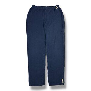 St. John Sport By Marie Gray Womens Straight Leg Sweatpants Navy Blue Size S